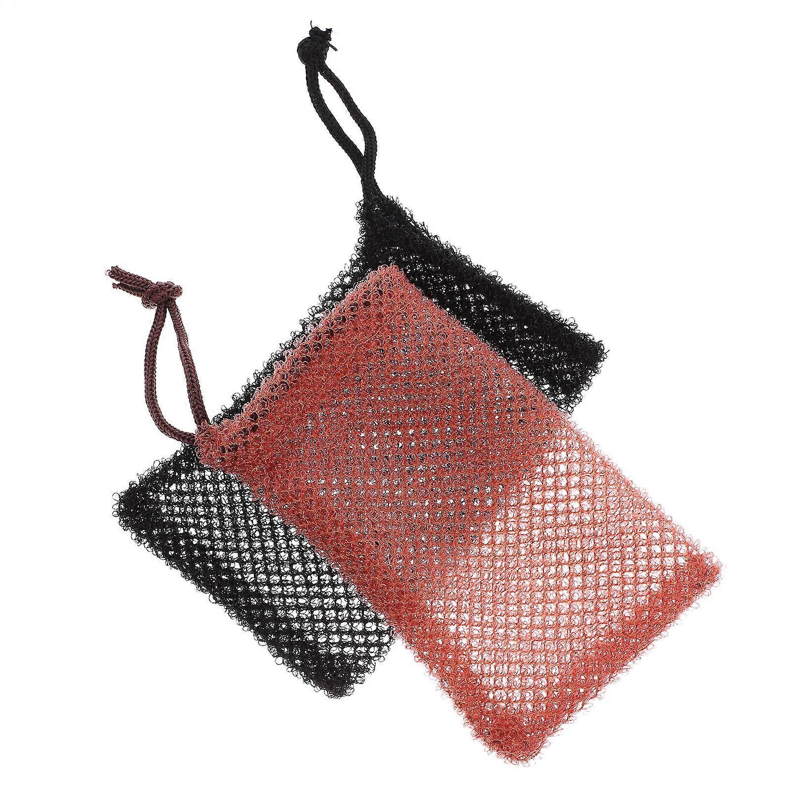 Portable Soap Foaming Net Bag Exfoliating Soap Pouch Men 2Pcs