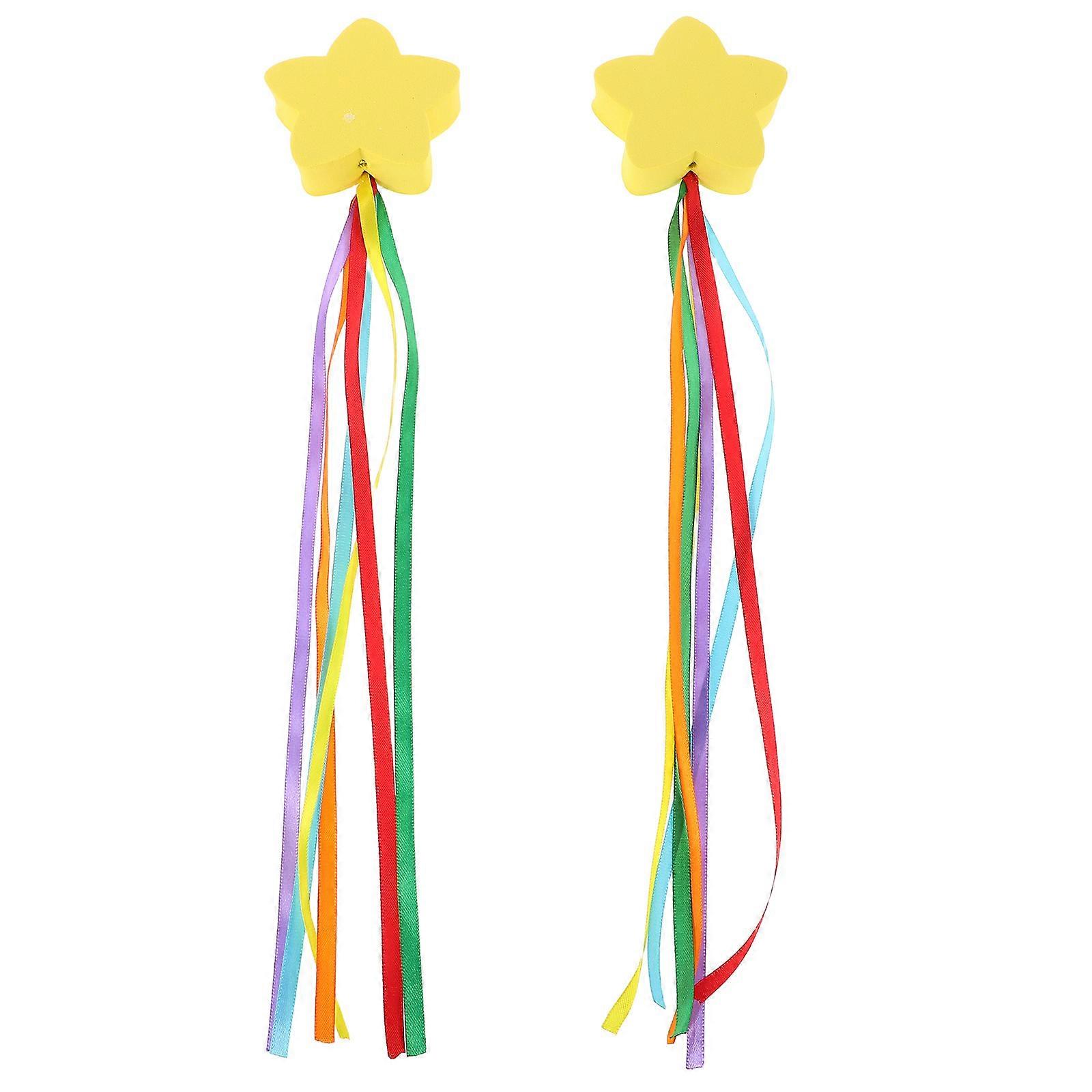 Star Shaped Car Antenna Toppers 2pcs Unique Vehicle Exterior Accessories for Stylish Roof Decoration and Mood Boosting Charm