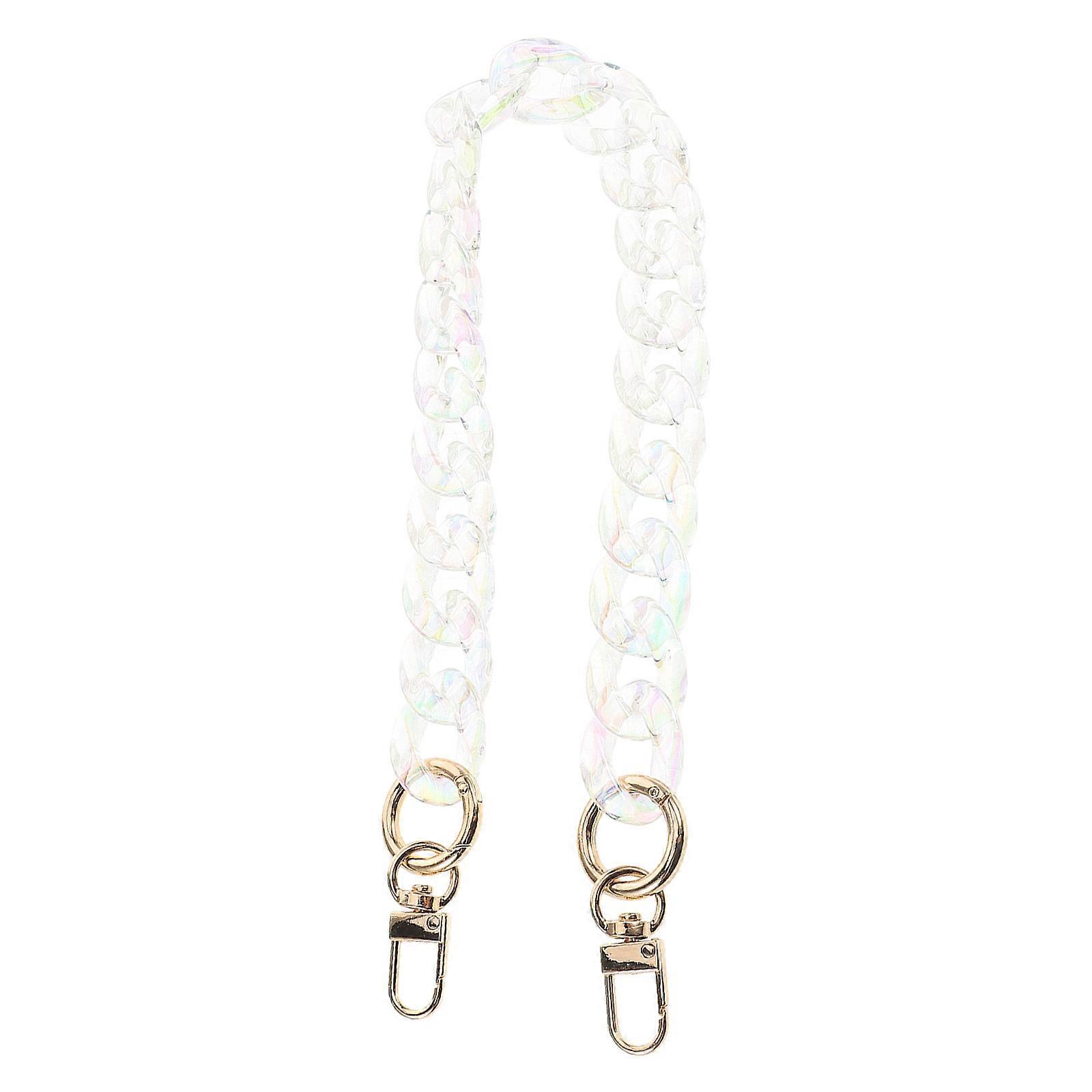 Iridescent Transparent Acrylic Chain Strap for Women's Handbags – Elegant Shoulder Replacement Accessory for Spring Summer Handmade Purse Decoration