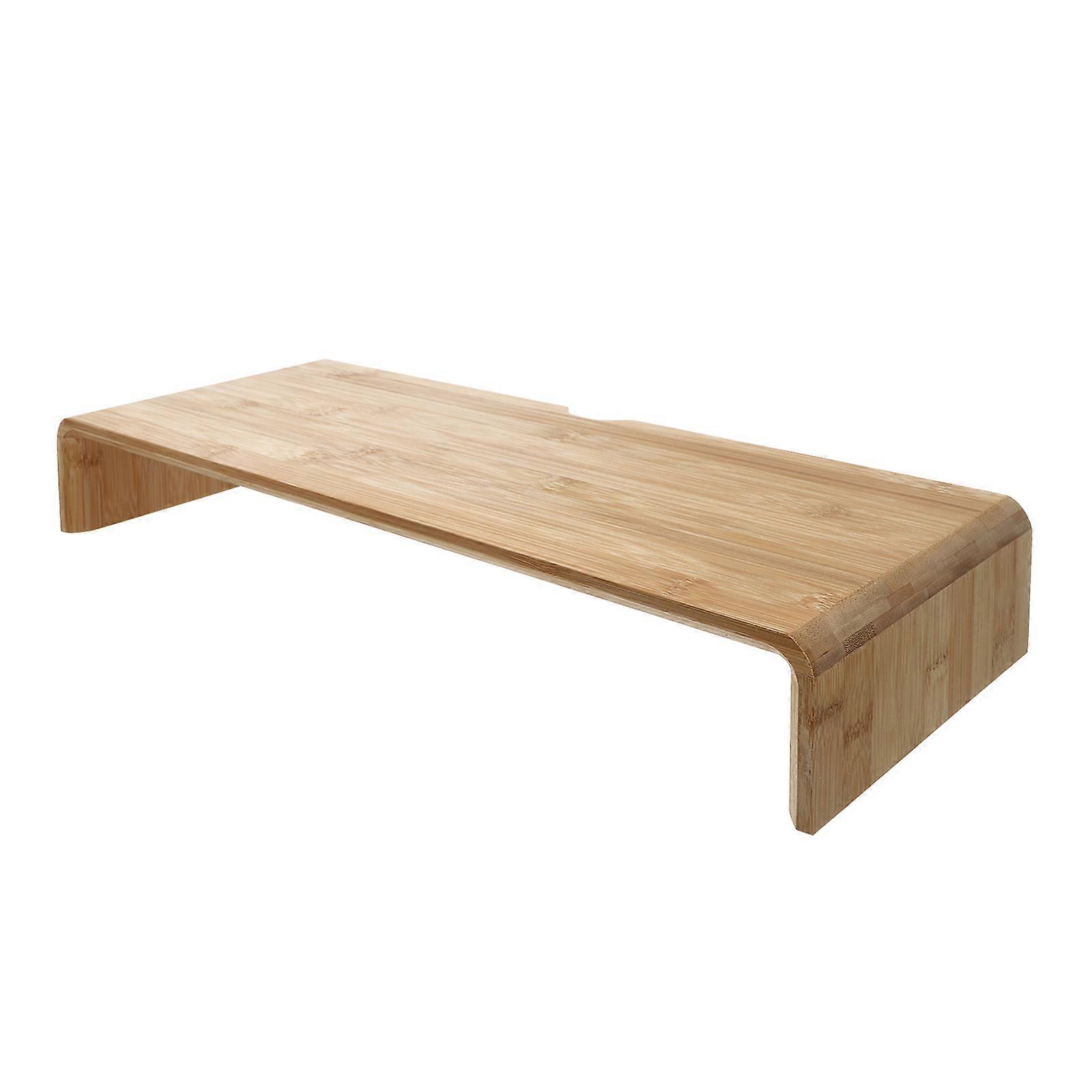 Small Wood Stand Riser Bamboo Monitor Riser Stand Home Use Space Saving 1Pack