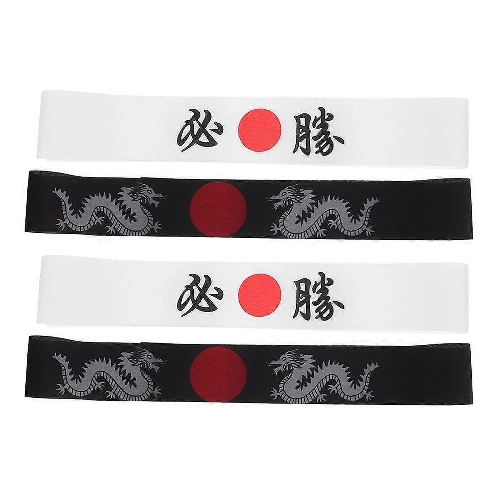 Karate Headband Japanese Samurai For Kids Role Playing Traditional Design Multi 92.00X5.00X0.10CM Adjustable Fit