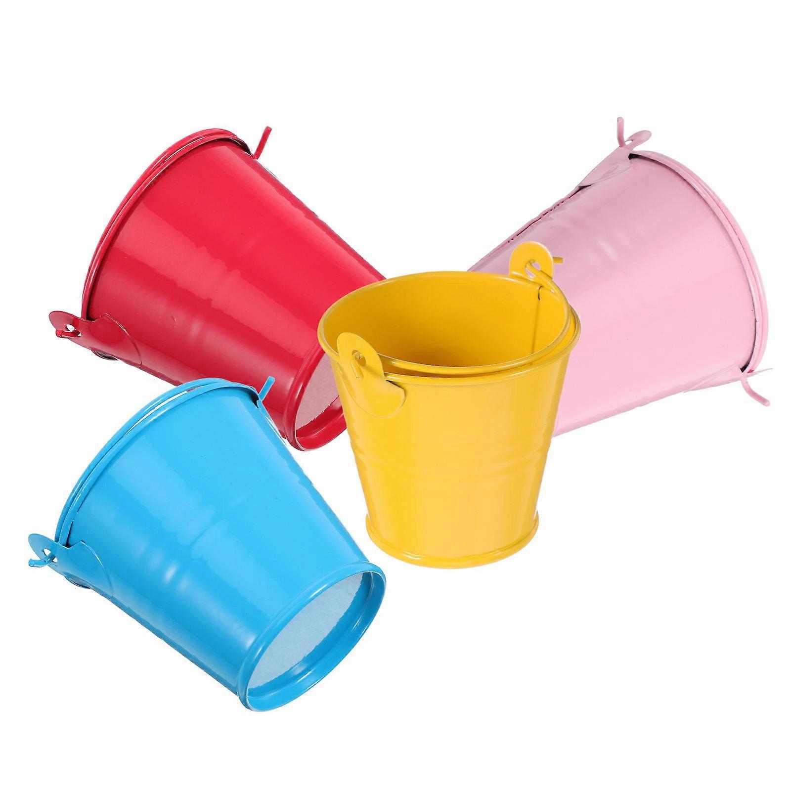 Here's a refined and marketable product description for your **4pcs Mini Colorful Metal Buckets with Handles**:
### π 4 Pack Mini Colorful Metal