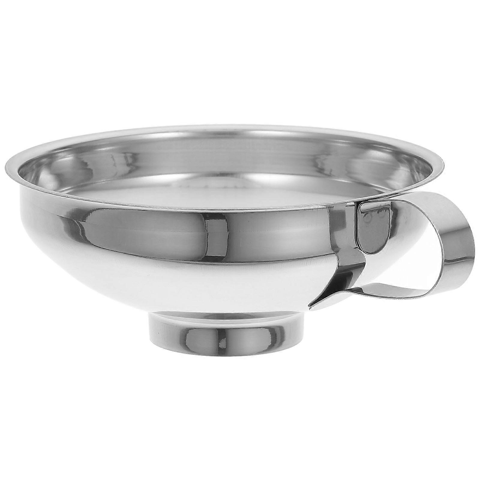 قمع واسع الفم من الفولاذ المقاوم للصدأ للاستخدام في المطبخ - قمع جرة ميسون صغير للزجاجات والزيوت والصلصات وتوابل السلطة ومربى الفاكهة