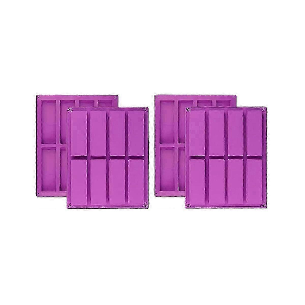 4PCS Rectangle Silicone Mold for Energy Bars, Chocolate, Soap