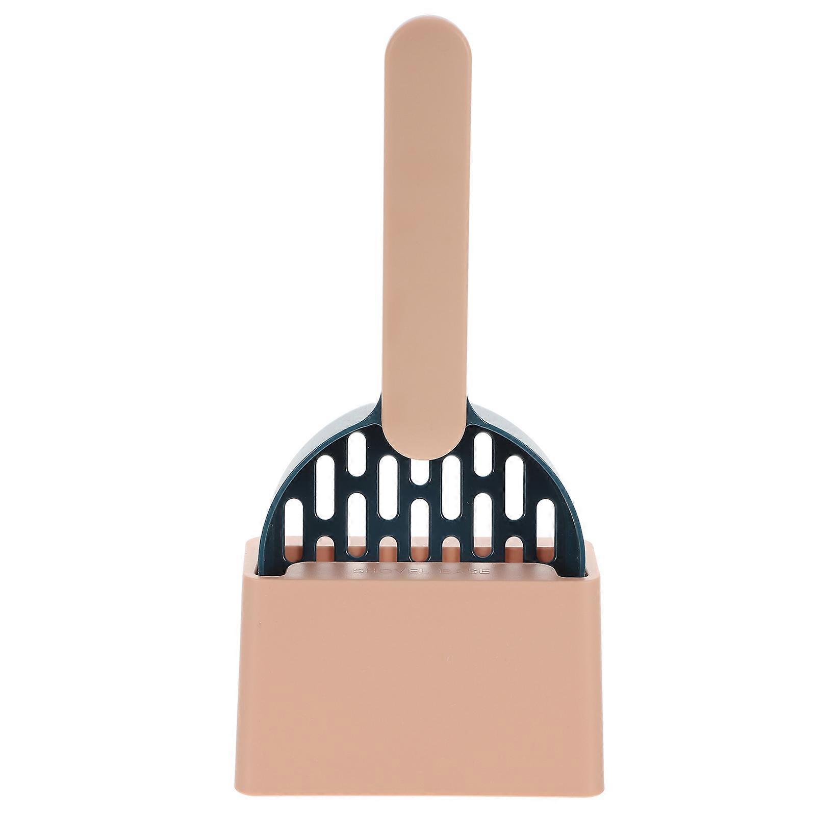 Small Litter Scoop with Holder for Kitten Litter Box Stool Removal Tool Wide Mouth Design 1Set