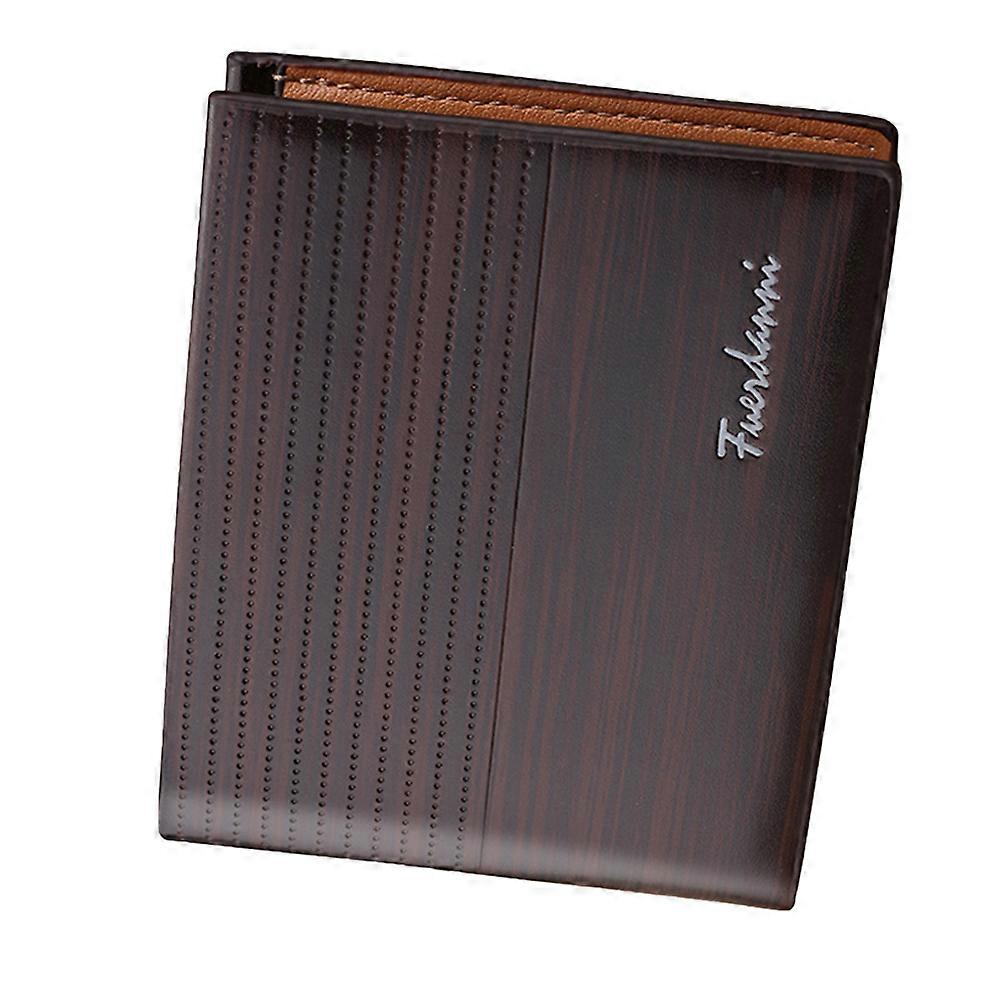 Casual Men Wallet With Multi-Card Position PU Wallet In Coffee For Business Trip 1Pack