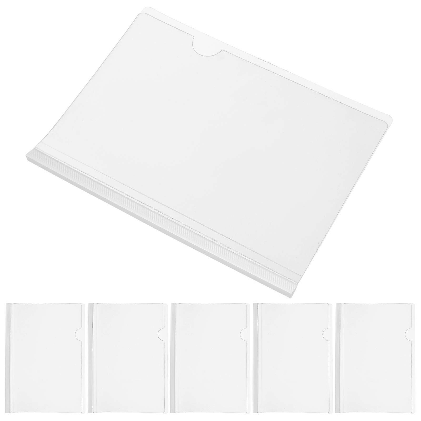 Clear Book Cover Transparent File Folders with Sliding Bars for Daily Life Rectangular Shape 10Pcs