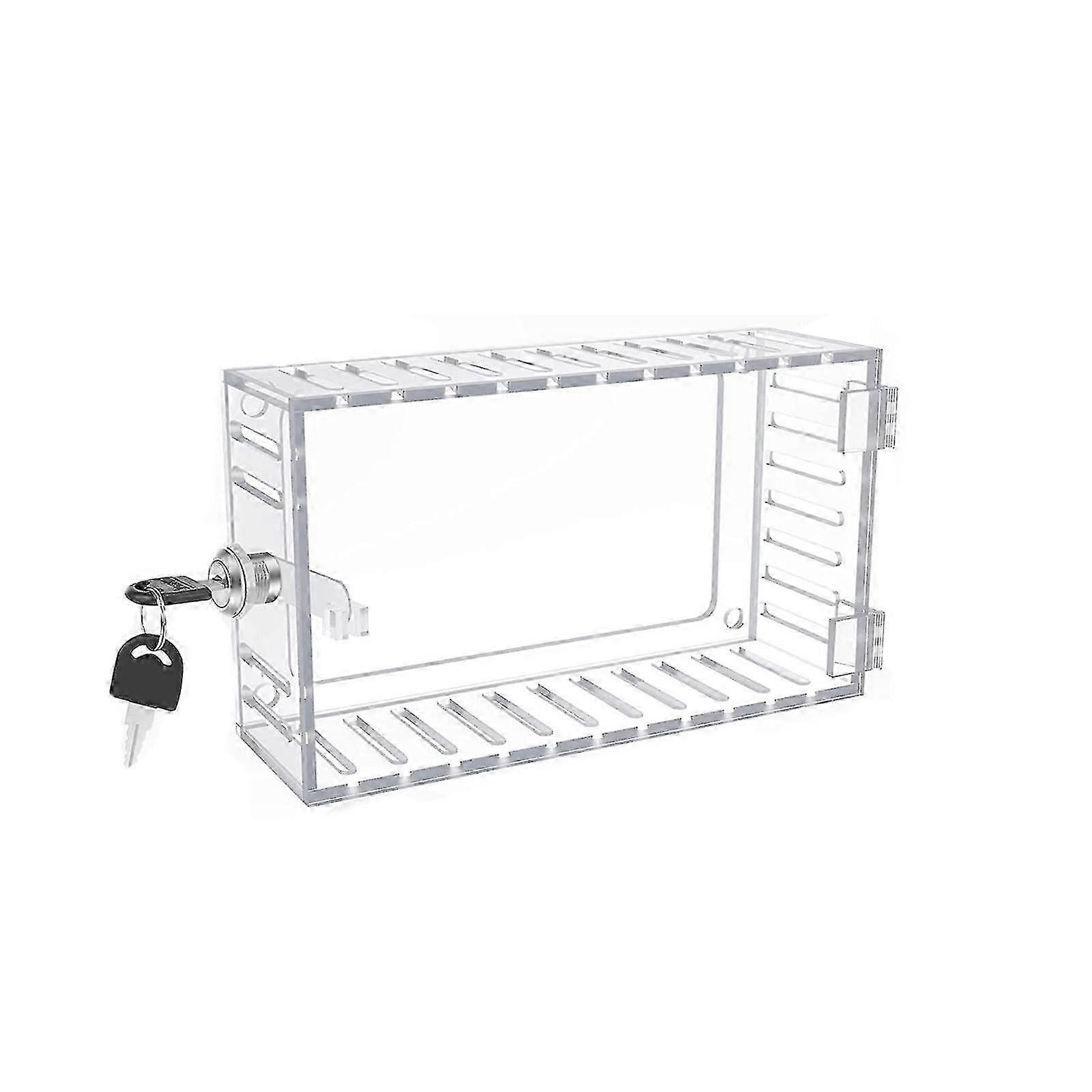 Universal Thermostat Lock Box With Key,clear Large Thermostat Cover For Thermostat On Wall,thermostat Guard Fits Thermostats 7h X 4.5w Inches Or Small