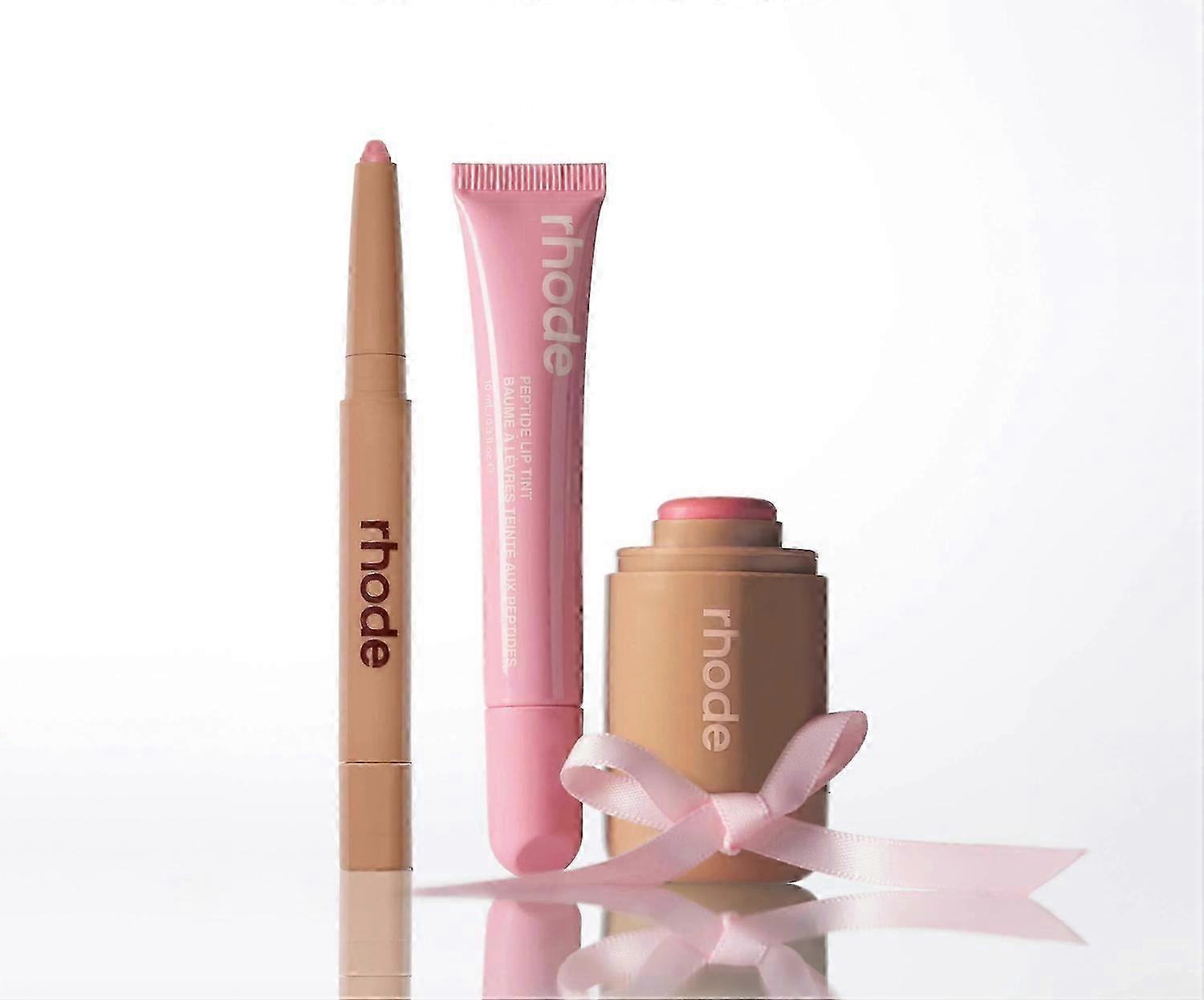 suitable for rhode the pink edit blush and lip trio