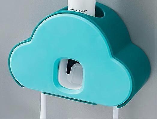 Automatic Toothpaste Squeezer Dispenser: Wall Mounted No Drill Toothbrush Holder Rack - Space-Saving Bathroom Organizer for Family Use