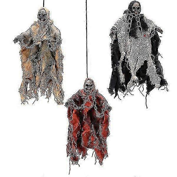 3 Pcs Electric Skeleton Decor for Halloween Haunted Home Decoration