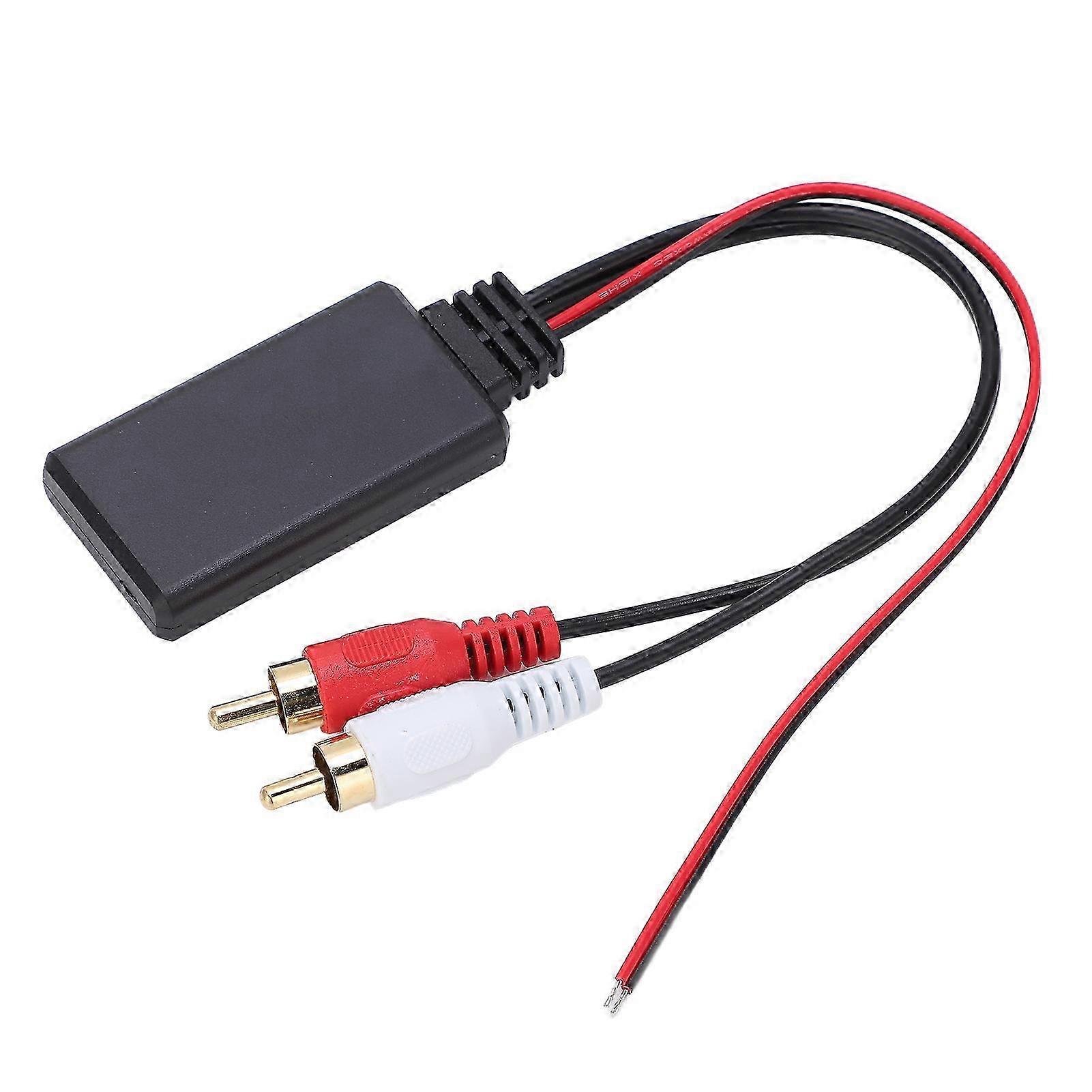 Car Radio 2 RCA Bluetooth 5.0 Adapter Wireless AUX Audio Cable Replacement for Compatible Brands