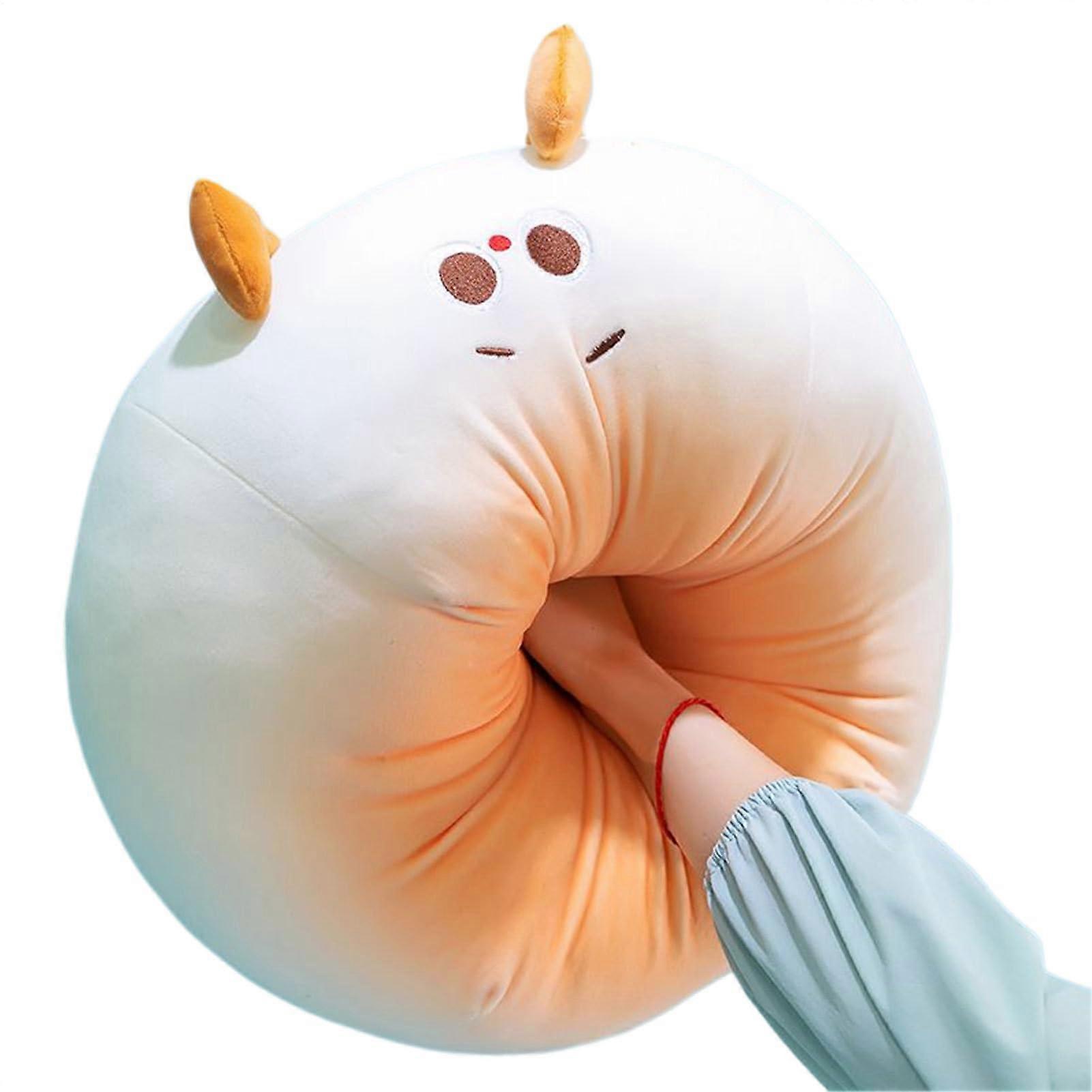 Generic Plush Cushion Steamed Bun Plush Cushion Food Toy Cute Expression Playmate Doll for Sofa Car Home