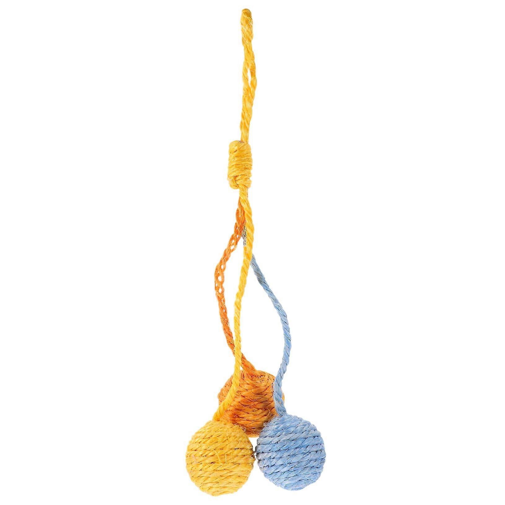 Katzen Interactive Sisal Ball for Indoors Hanging Scratching Ball for Kittens Promotes Physical Activity and Fun for Cats of All Ages