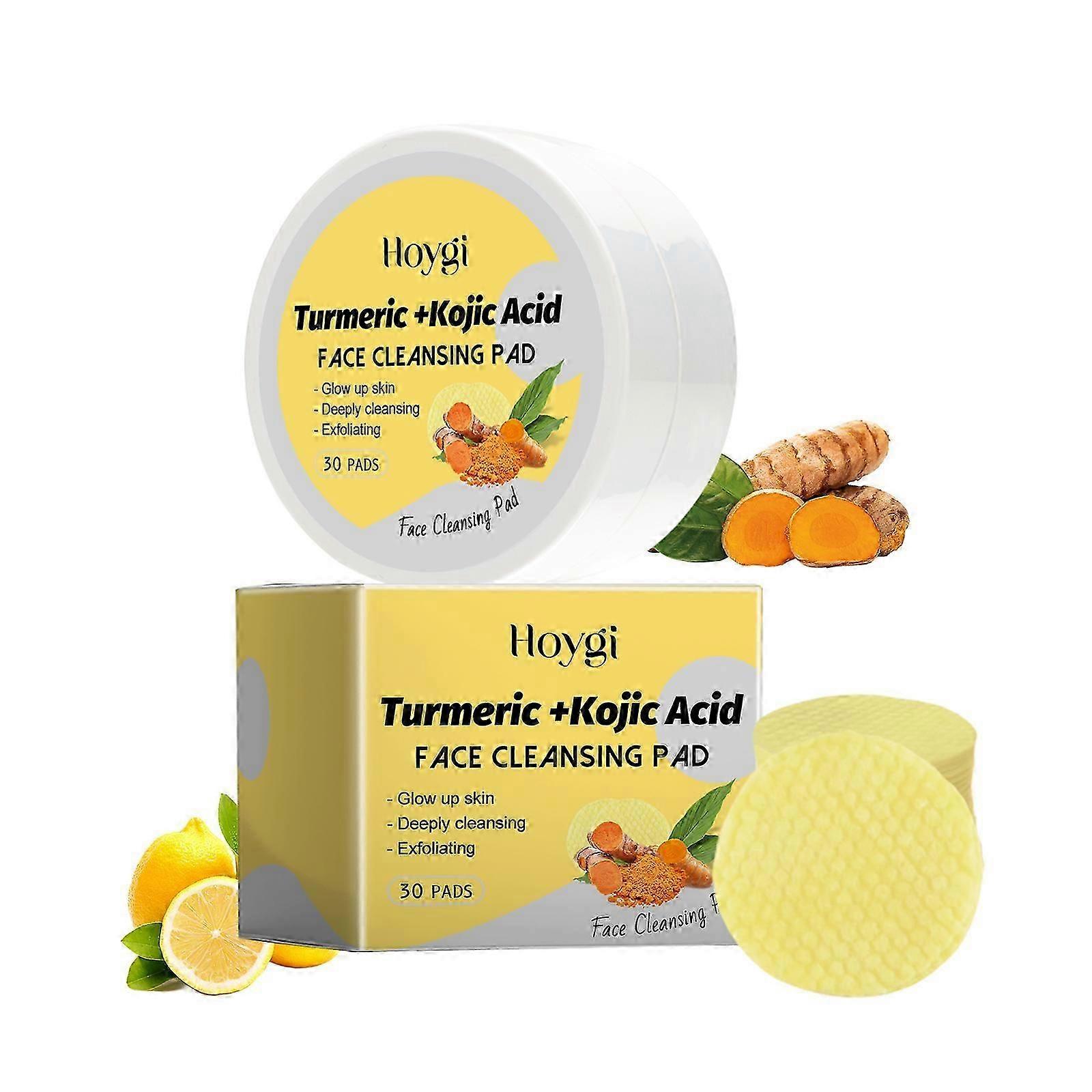 Hoygi Turmeric Acid Cleansing Gasket Gently Cleansing Facial Pores Moisturizing Refreshing Moisturizing Cleansing Gaskets