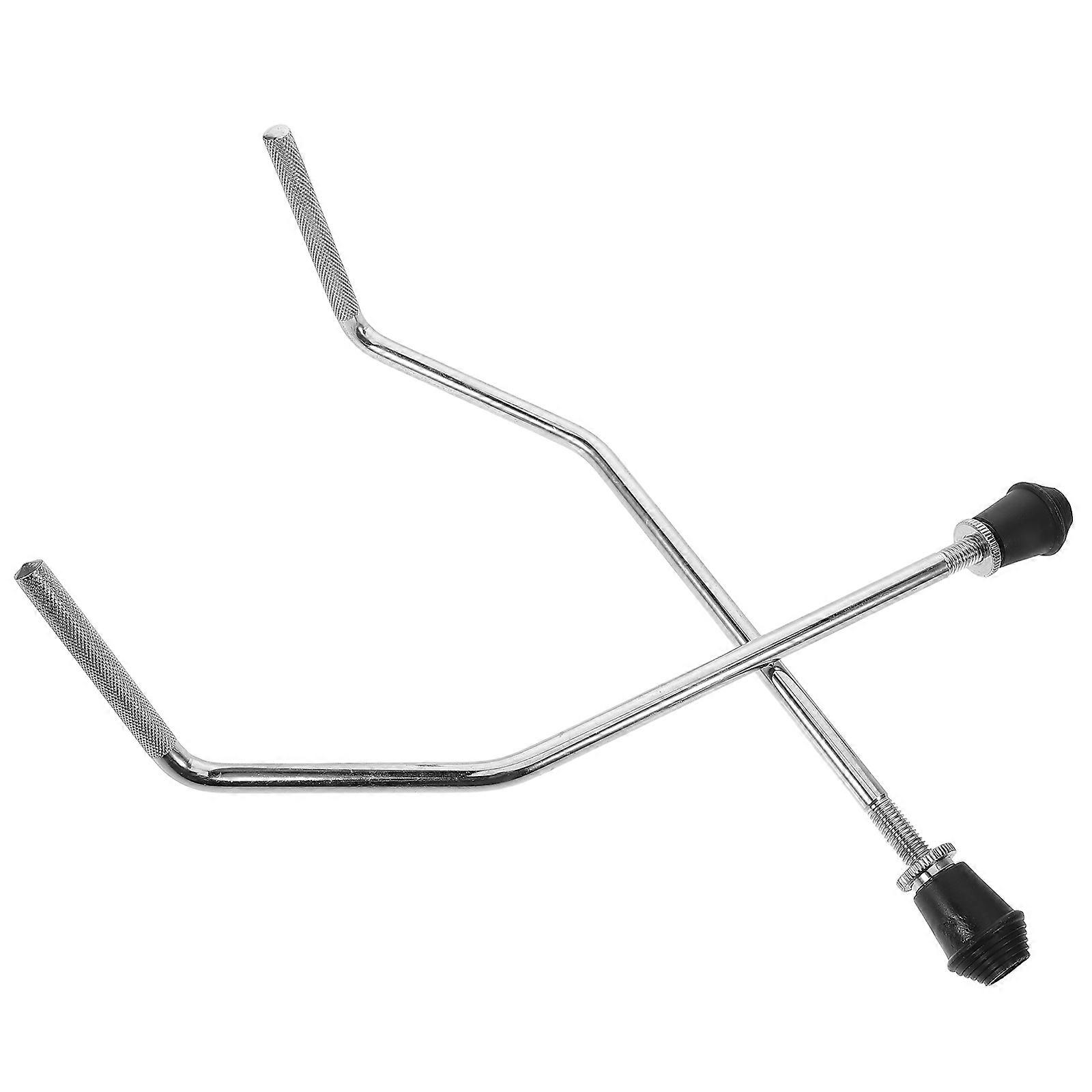 Drum Support Drum Stand Feet Stable Support Adjustable Height And Angle For Drum Kit Performances Silver 36.00X11.00X3.00CM 2Pcs