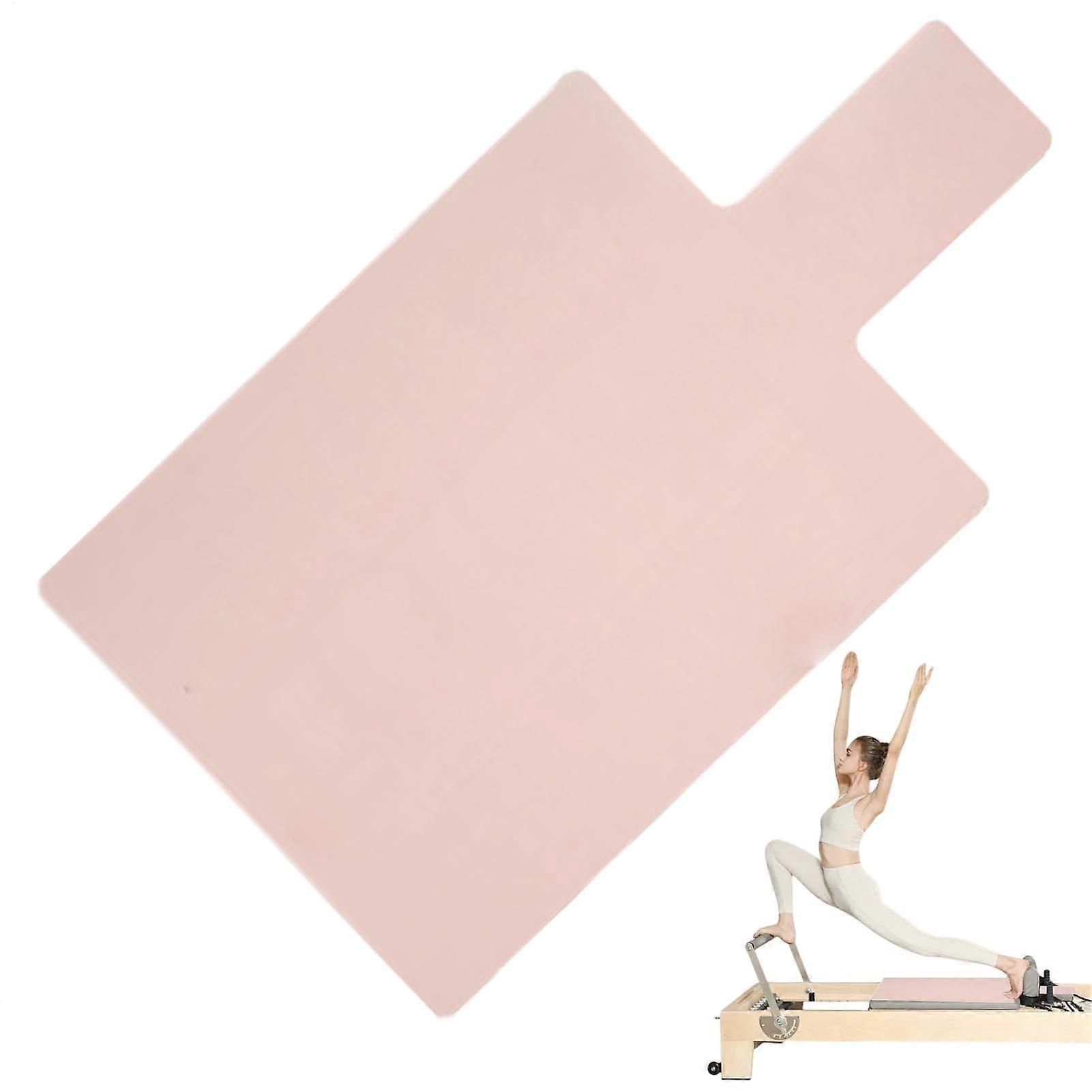 Pilates Reformer Mat, NonSlip Reform Bed Towel, Extra Thick Cushioning Core Mattress for Travel in Light Pink 99.6x61cm