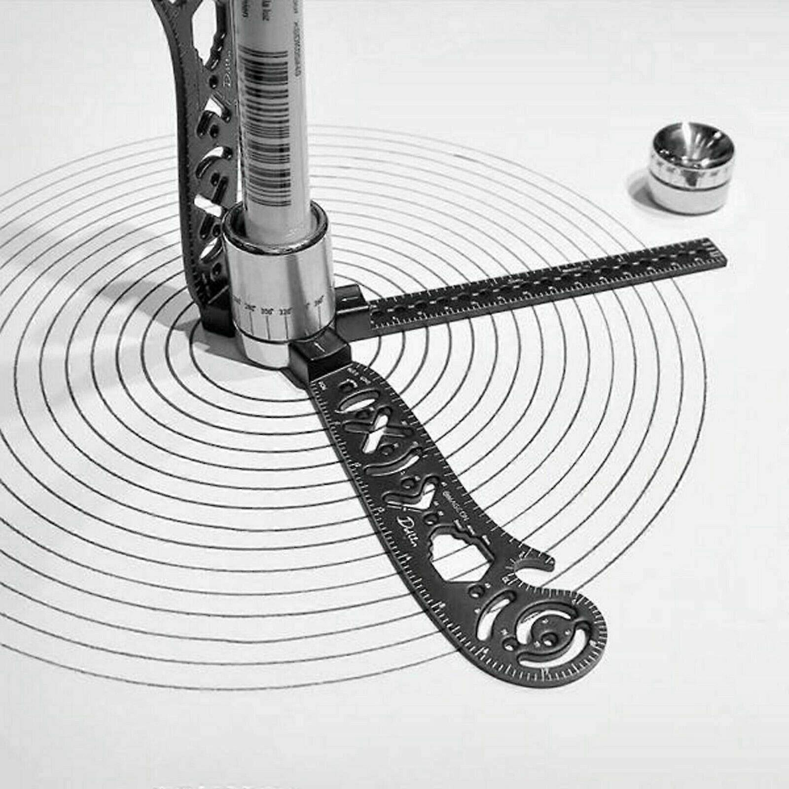 Multifunction Drawing Tool Metal Ruler Compass Multipurpose Models Drawing Ruler Magnetic