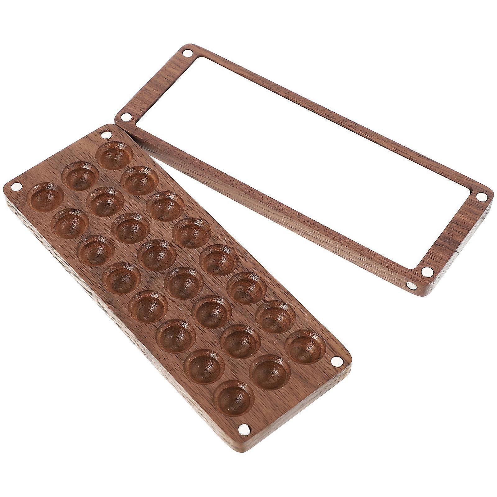 Portable Wooden Watercolor Mixing Palette with Lid – Easy to Clean Art Case for Painters, Ideal for Gouache and Watercolor Storage