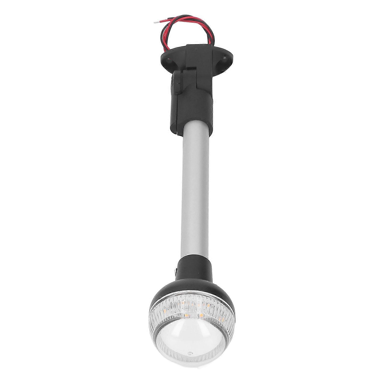 Lumière d’ancre 12 pouces 360 ° revêtement anti-corrosion pliable base réglable lumière de navigation pour bateau de pêche DC12V 