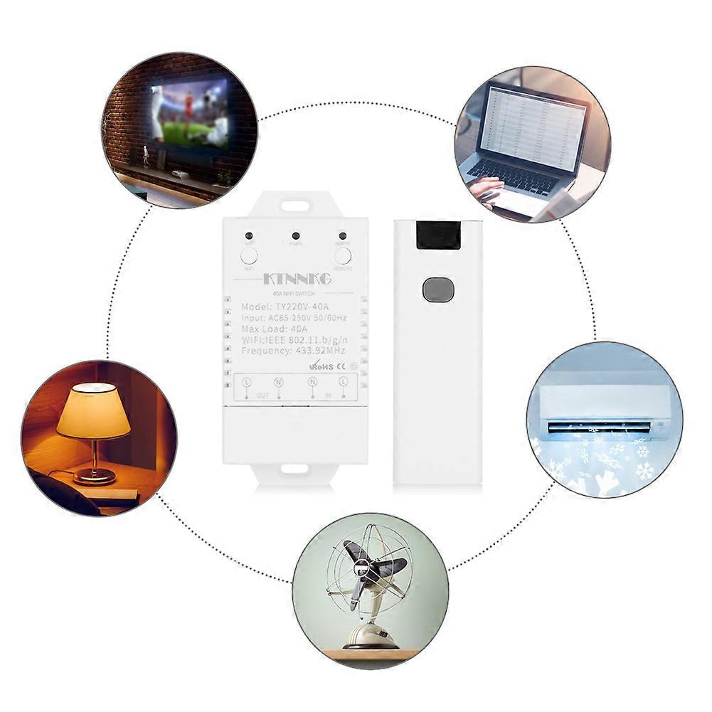 AC85- ABS APP Remote Control Switch Manual 40A High Power Wireless On Off Controller