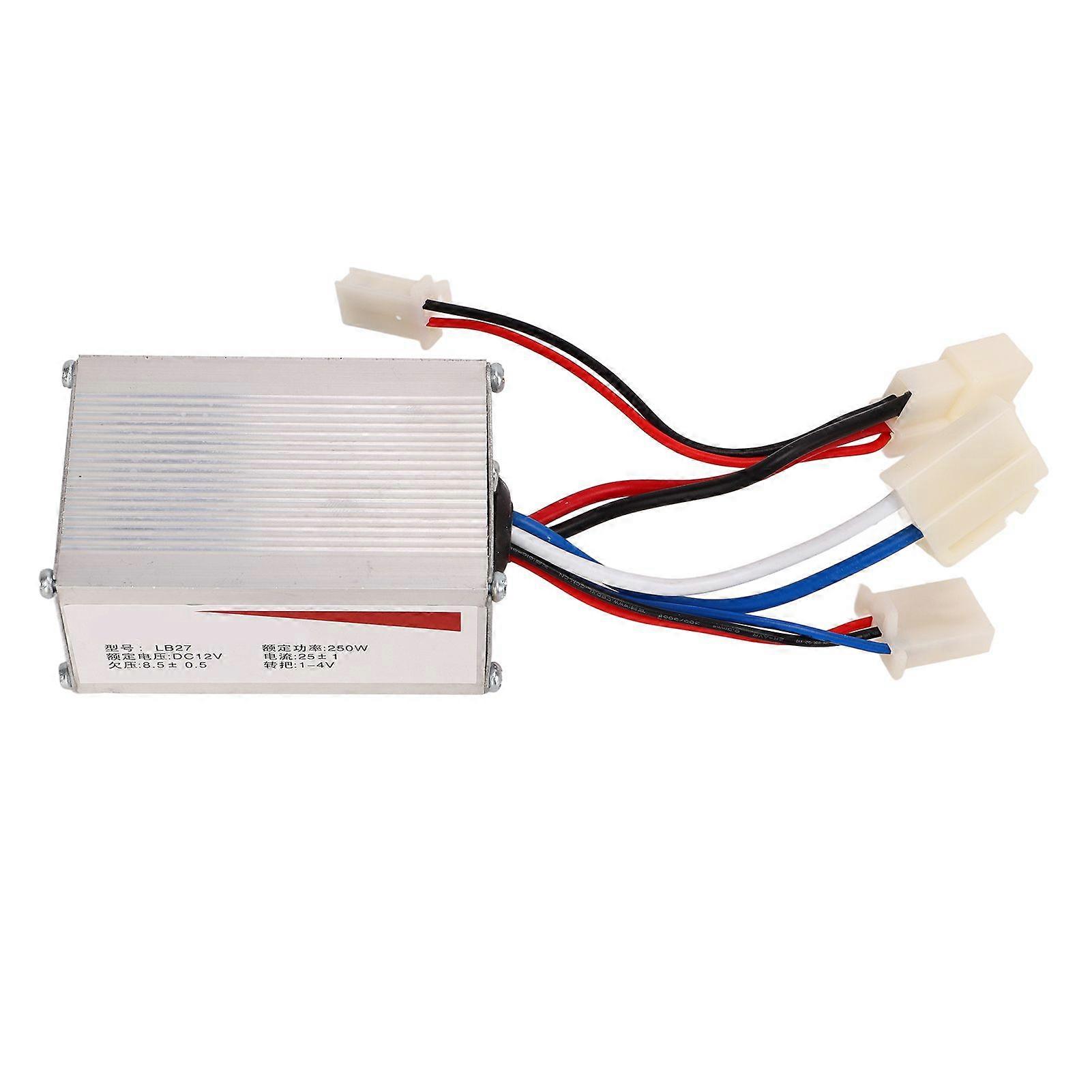 12V 250W Motor Speed Controller Brushed with 3 Wires Aluminium Shell Motor Speed Controller Box for Electric Bikes YMQX)