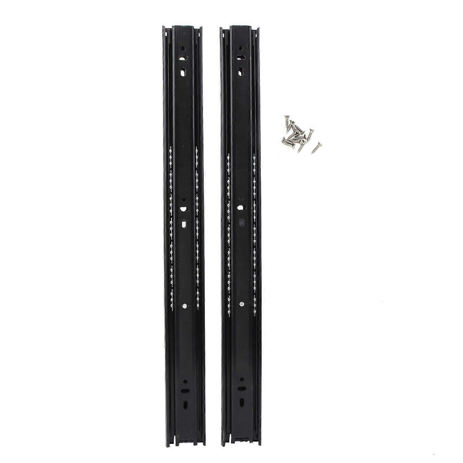 1 Pair 18 Inch Ball Bearing Cabinet Drawer Slider Runner Steel Slide Rails