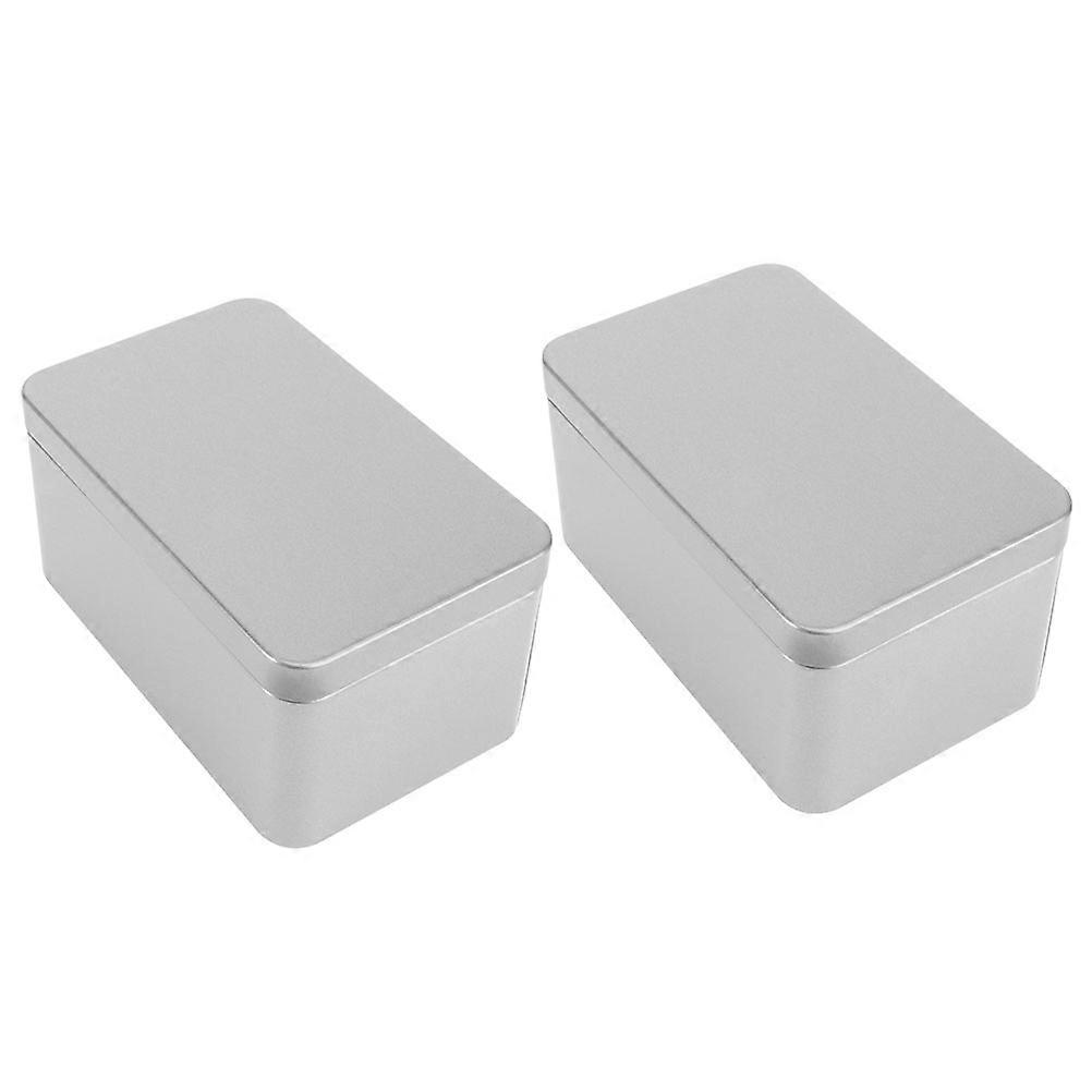 Here's a polished and product description based on your input:
**2 Pack Rectangular Tinplate Tea & Storage Canisters – Airtight Food Containers