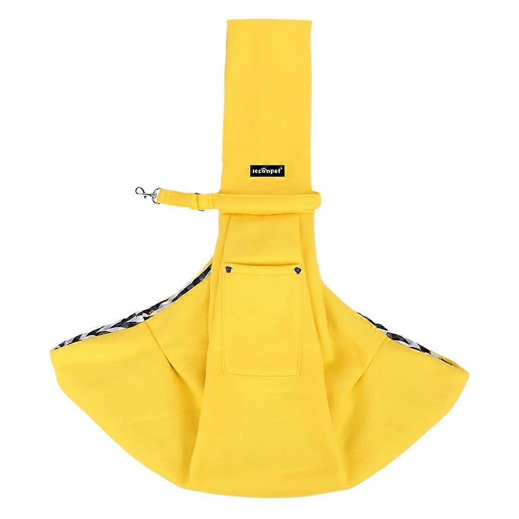 حقيبة حمل حبال للحيوانات الأليفة مع قفل أمان مشبك أمان لحالة الهاتف المحمول مناسب للجراء الصغيرة والقطط للسفر في الهواء الطلق (أصفر)