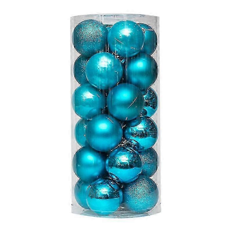 24Pcs Decorative Christmas Balls Shatterproof Festive Props Electroplated Pearlescent Finish