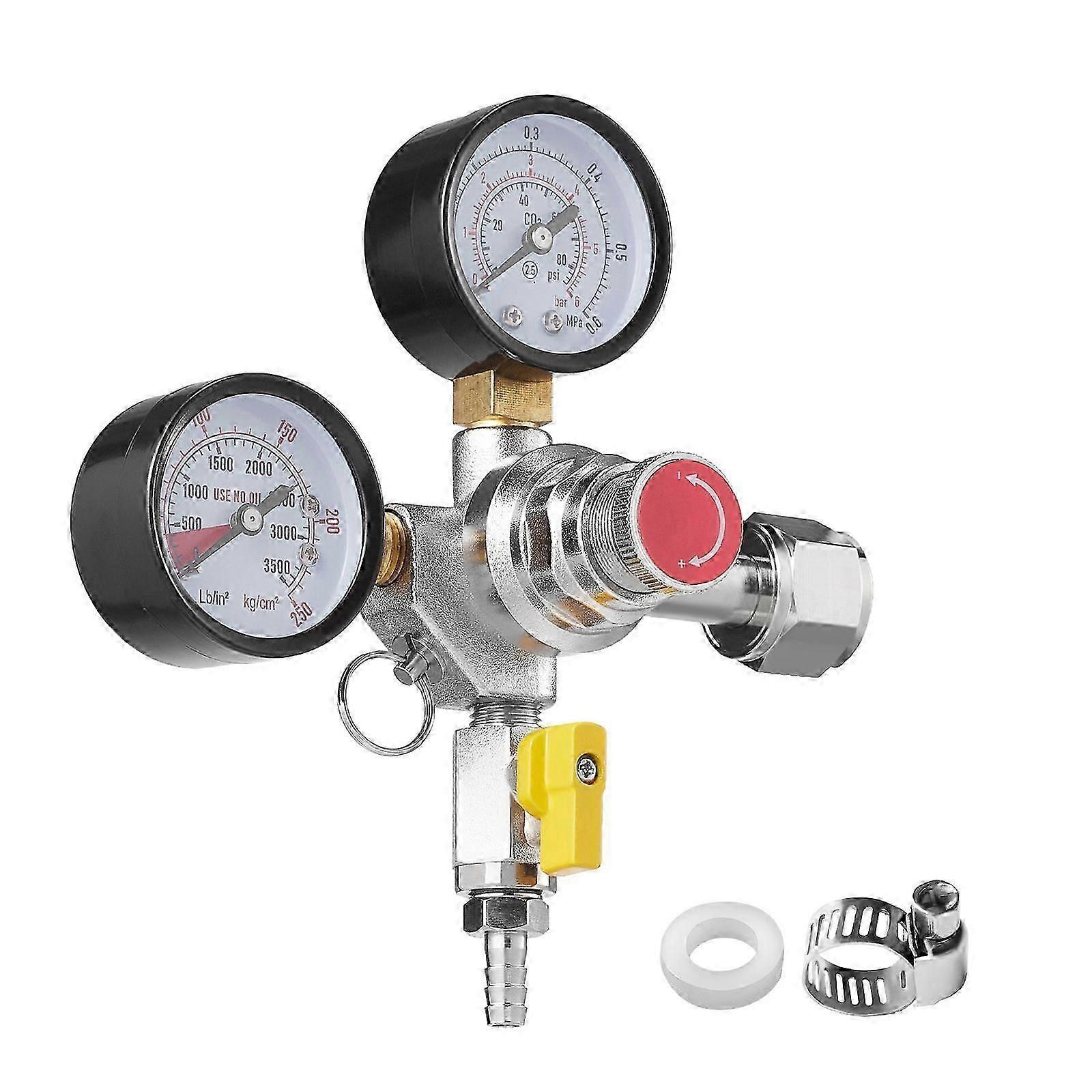 Double Gauge CO2 Regulator 060 PSI for Homebrew Draft