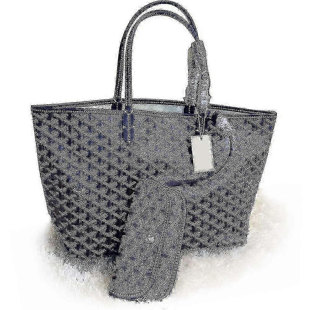 Women's Pu Tote Bag Portable Capacity Shoulder Bag Waterproof Beach Pocket