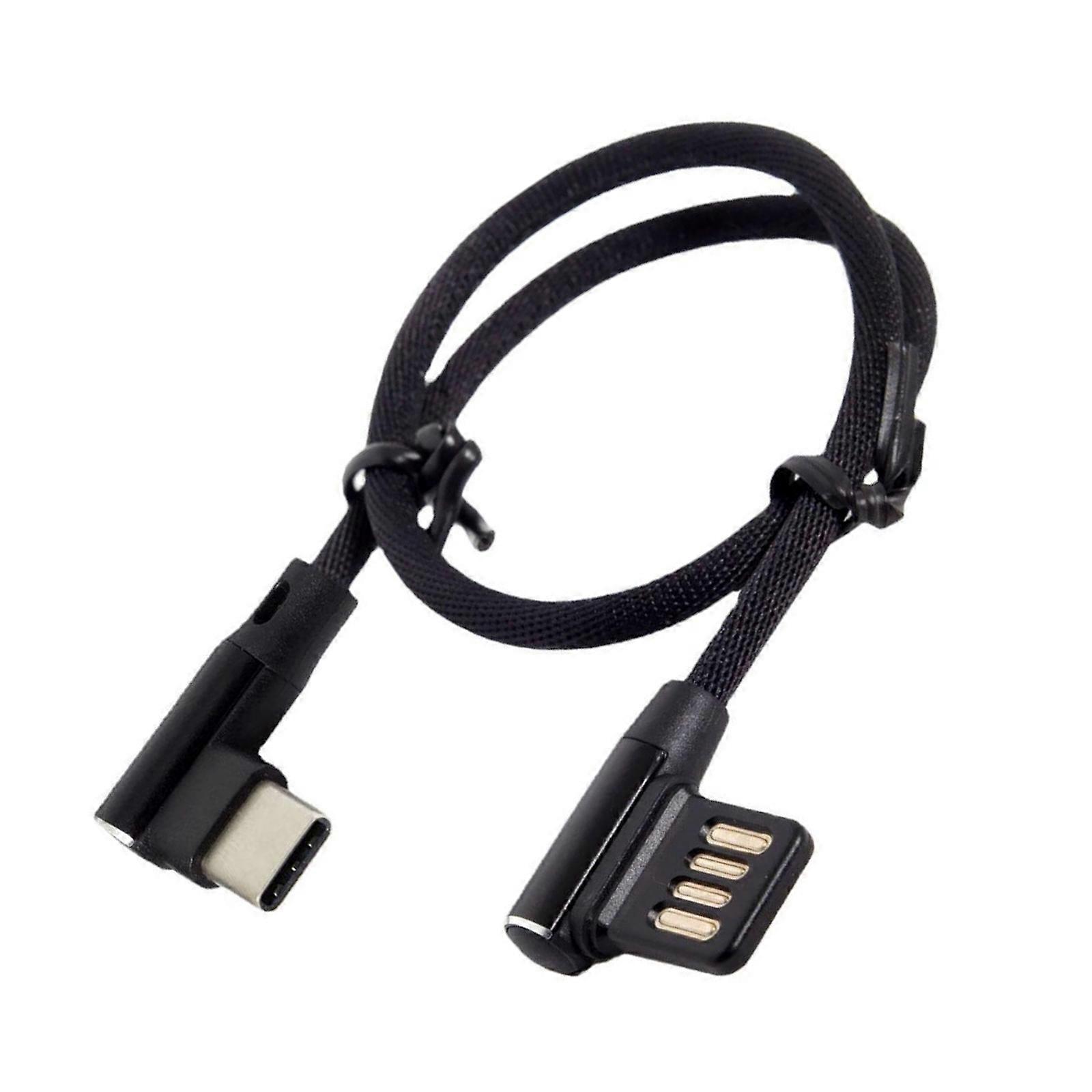 Compactly Left Right Angled USB C 3.1 Charging Cable Compatible for Mobile Devices Tablets 28AWG Wire Slimly Design Multicolor