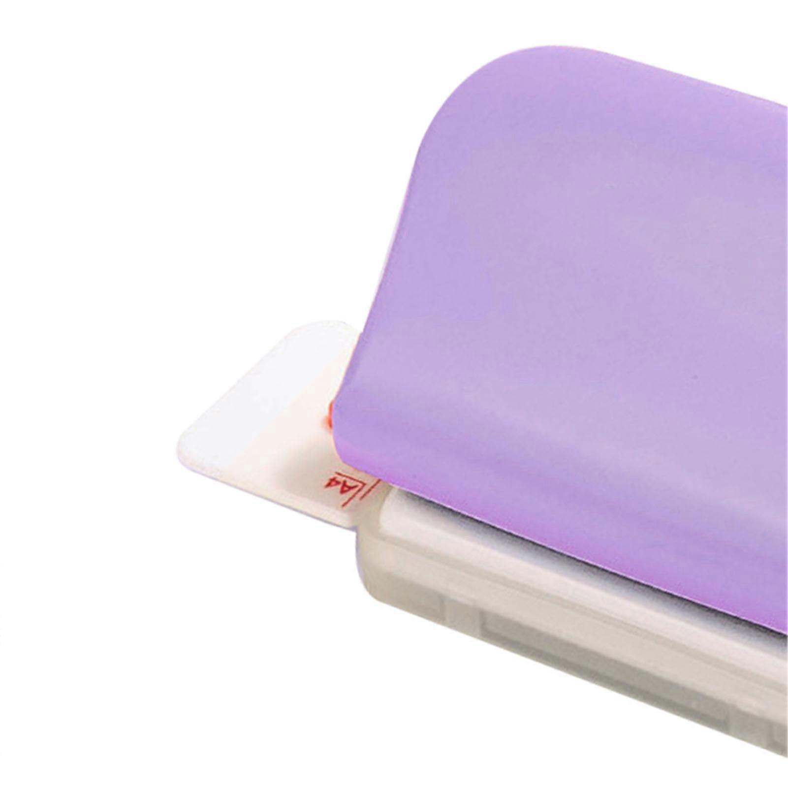 Mini Book Binding Machine Multiple Holes Fast Accurate Manual Coil Binding Machine for Office School Home Purple