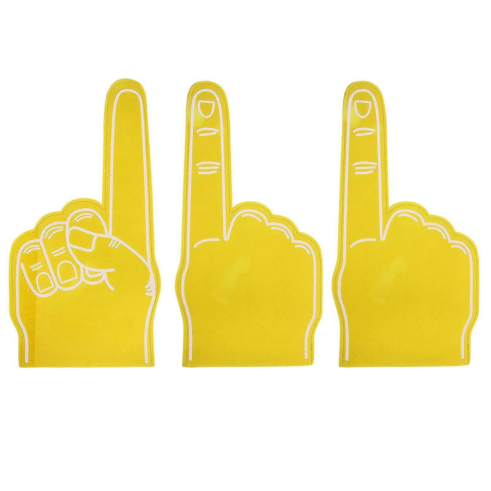 3pcs Giant Finger Cheer Hands for Sports Events, Cheerleader Props for Competitions and Games