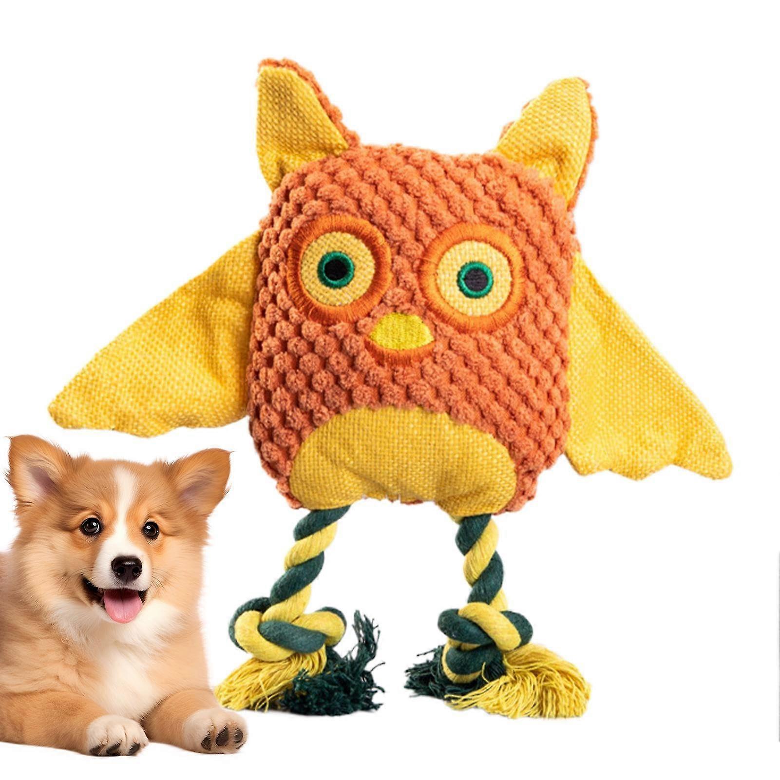 Owl Plush Dog Toy with Squeaker | Durable Chew Toy for Puppies | Soft Plush Material for Training and Play