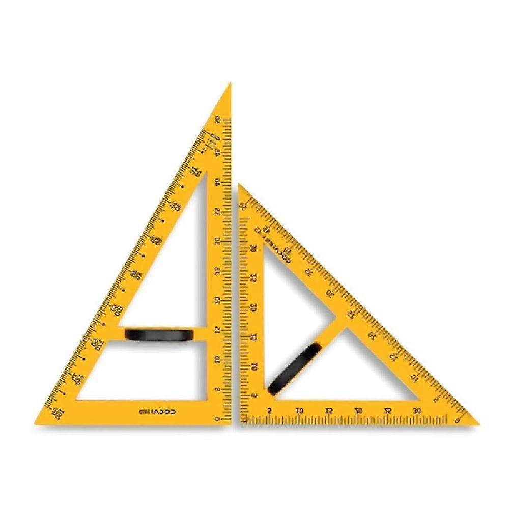 Large Triangle Ruler Set Protractor with Handle Drawing Compass Math Teaching Tool Ref: 4944
