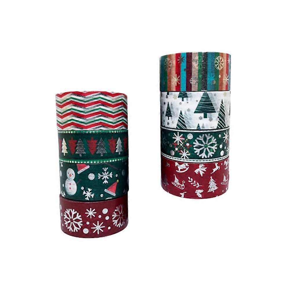 Washi Paper Tape Festive Pattern Simple Design Home Use Shop Use 500 x 2 x 0.01 Cm 8 Rolls