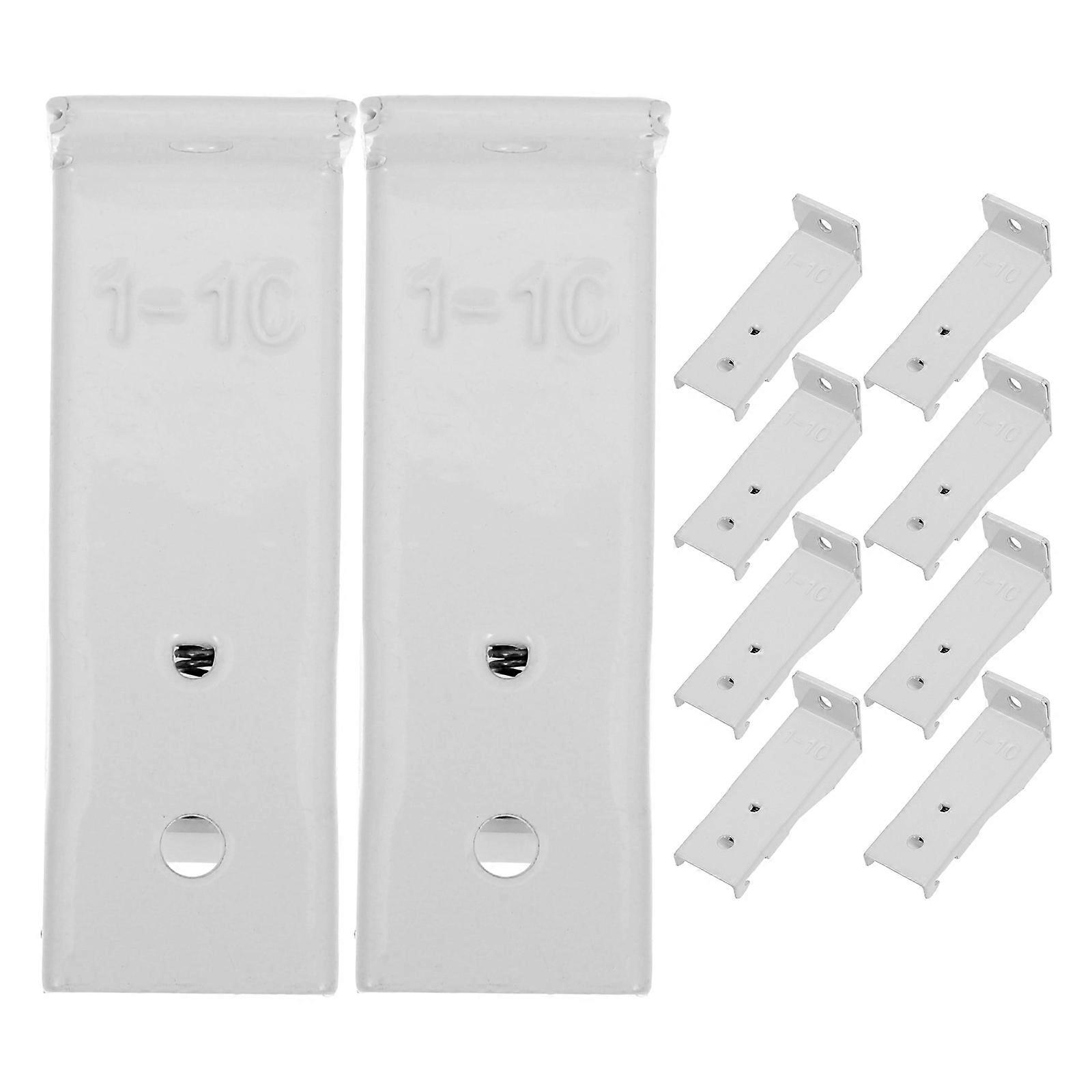 10pcs Ceiling Curtain Track Brackets Wall Mount Curtain Hardware Curved Rail Brackets Track Mounting Hardware for Drapery Curtain