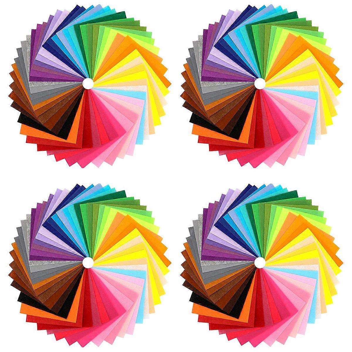 160Pcs Felt Fabric Squares DIY Craftwork Felt Crafts Assorted Colors Textile Fuzzy Fabrics for Sewin