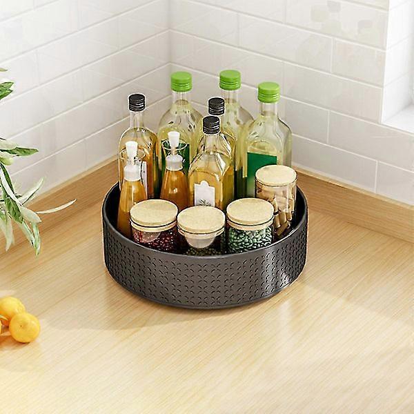 Rotating Spice Rack Kitchen Countertop Multi-Layer Storage Rack Multifunctional 360-Degree Rotatable Spice Shelf