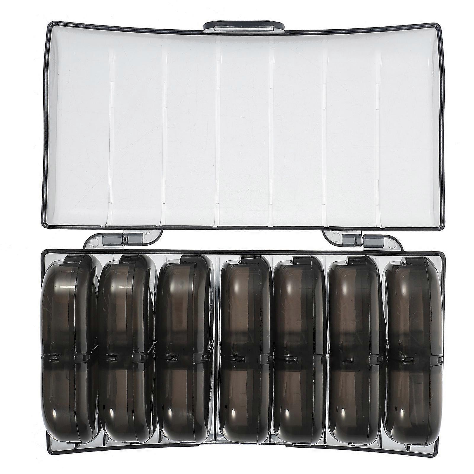 Portable Weekly Compartment Medicine Organizer Travel Case For Patients Assorted Color 1 Set