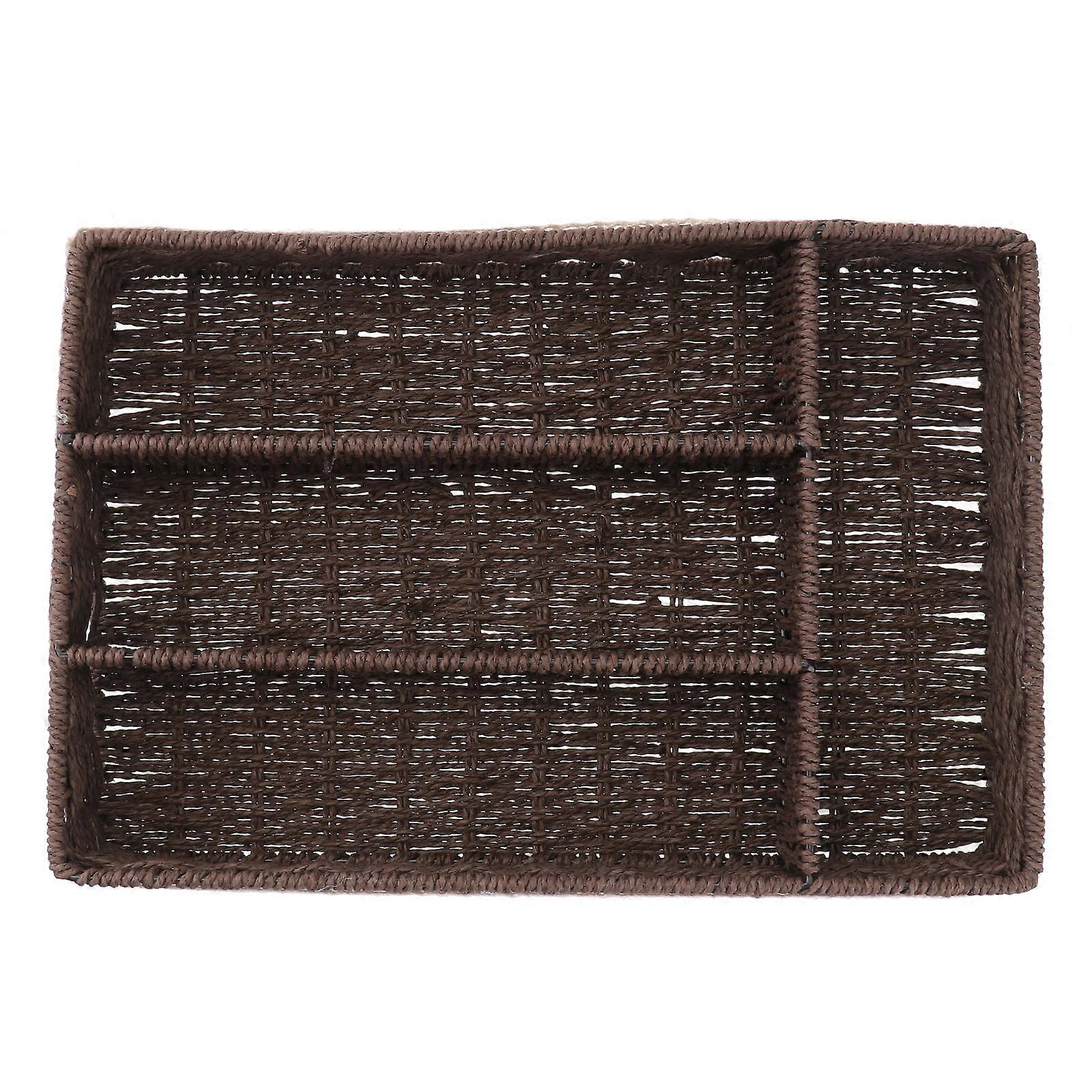 Hydrophobic Tea Holder Storage For Organizing Items In Living Room And Kitchen Square Shape 30X20cm Coffee Color 1Set