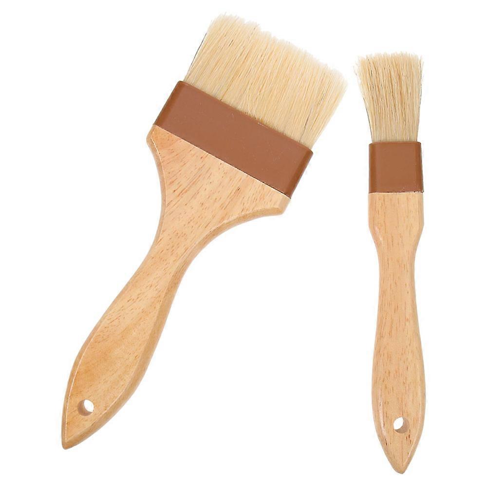 Portable BBQ Basting Brush for Cooking with Synthetic Material Multi Color Suitable for Kitchen Grilling 2pcs