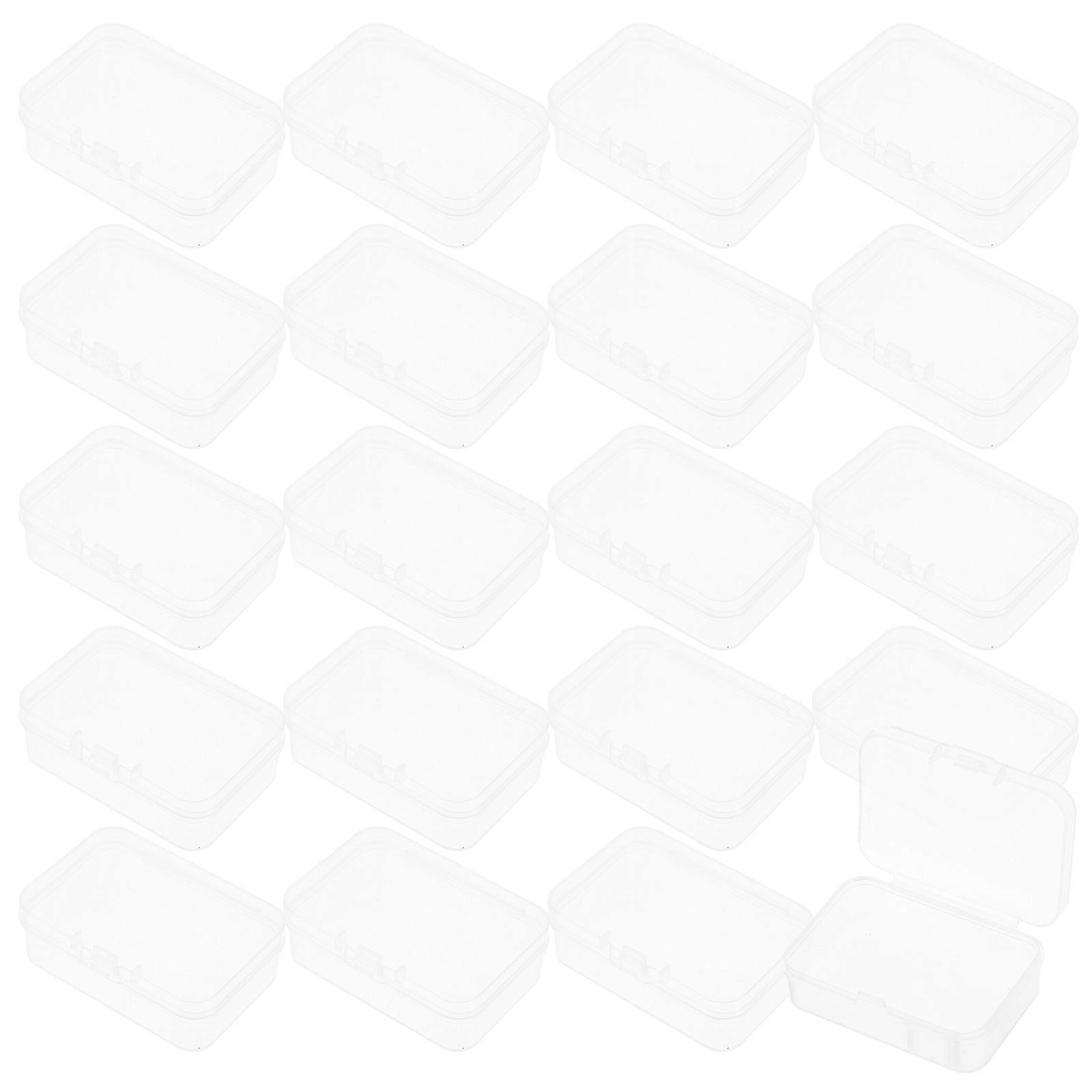 Small Item Organizer 20Pcs Transparent Plastic Storage Containers for Compact Portability