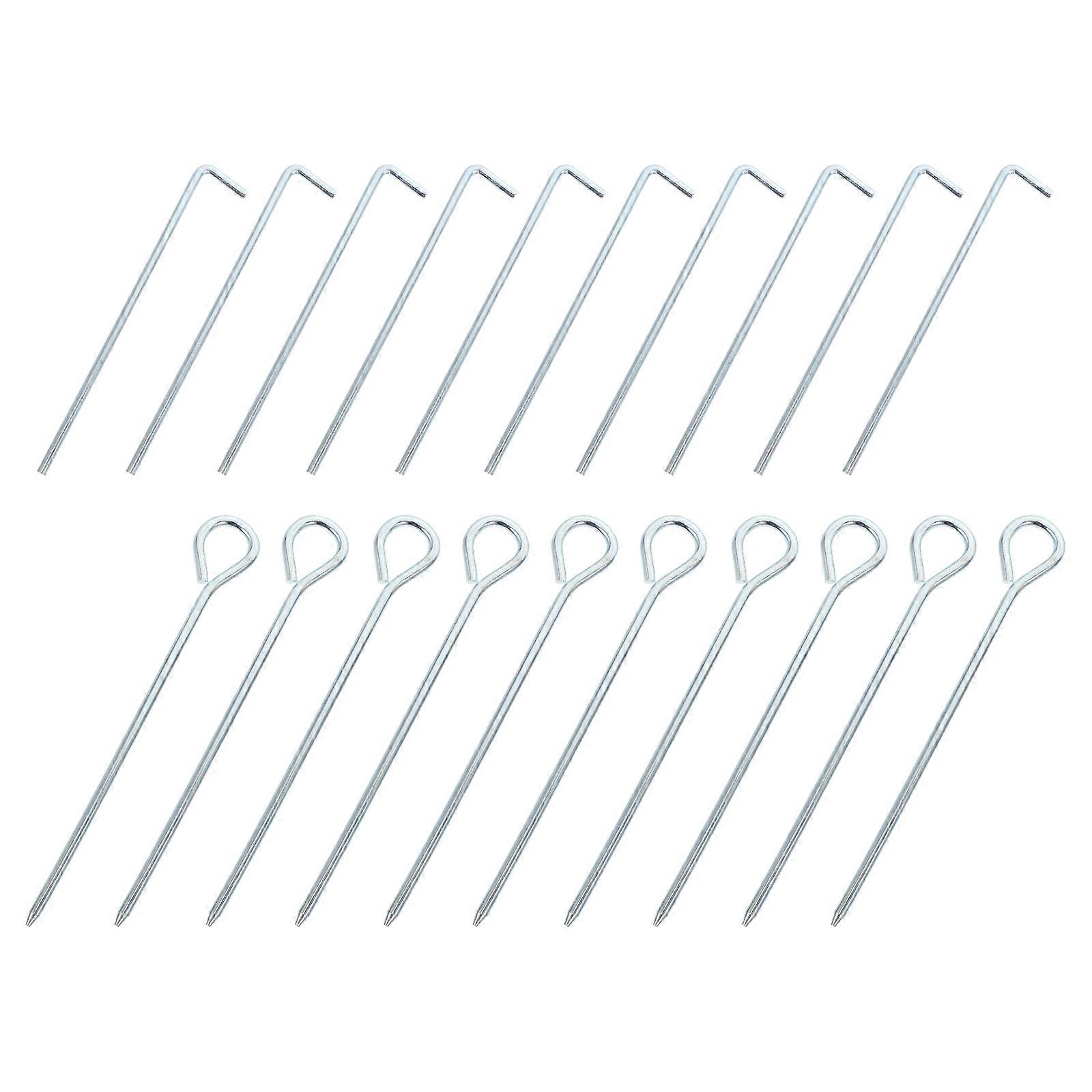 20Pcs Heavy Duty Iron Tent Pegs For Tent Setup Camping Enthusiasts Portable 22X3.3Cm