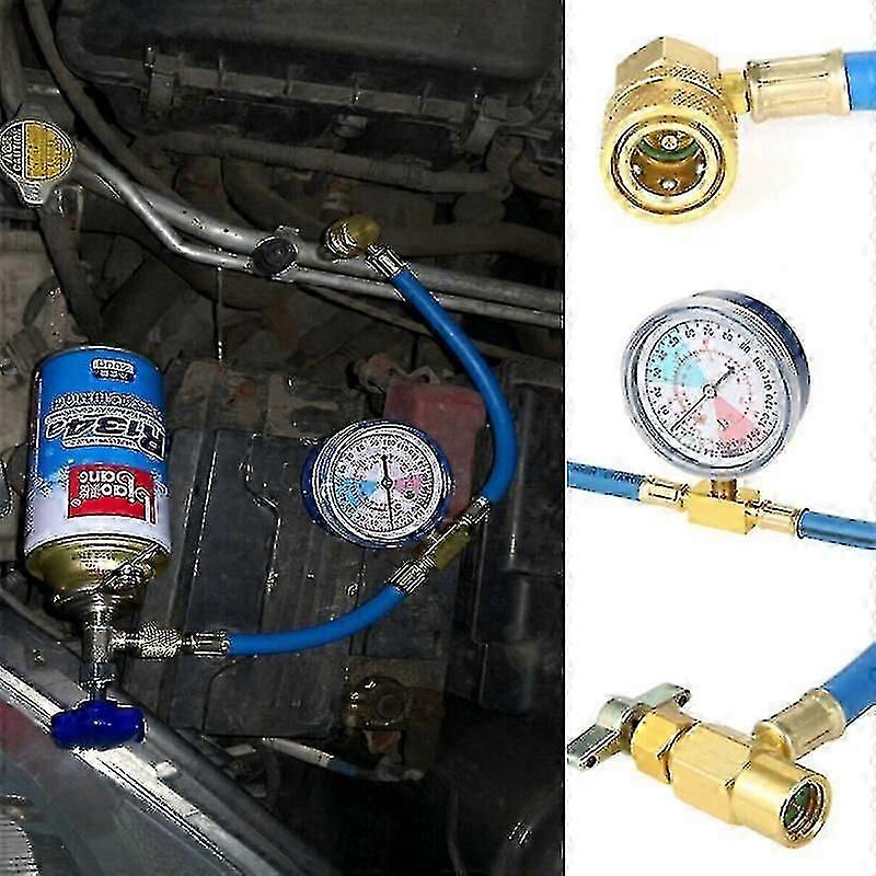 R134a Auto Koelmiddel Gas Navulgereedschap Met Manometer Airconditioning Koelmiddel-yzyx