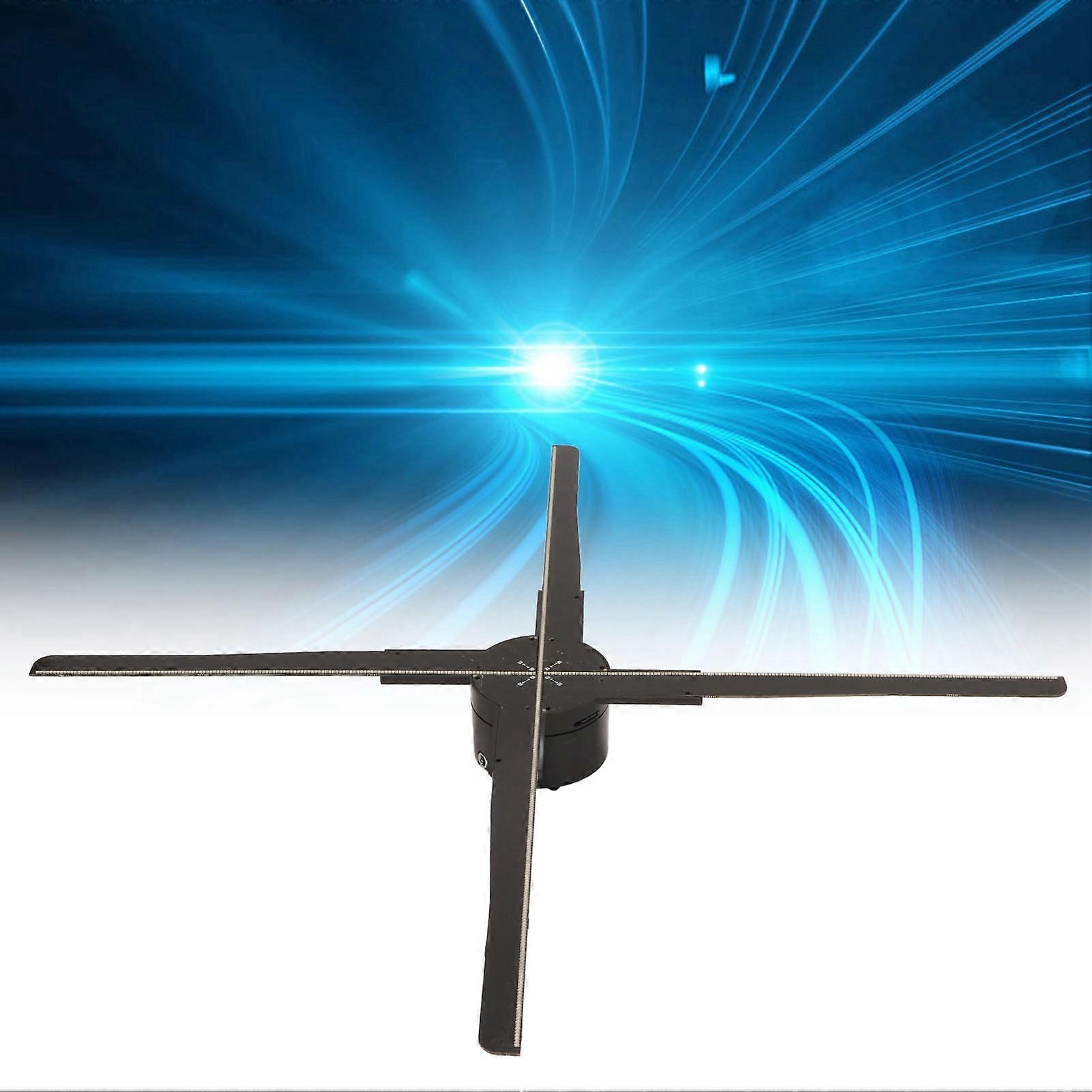 3D Hologram Projector 4 Blades Fan 2000x576 574 LED Beads Support WiFi and APP Hologram Advertising Display 100‑240V