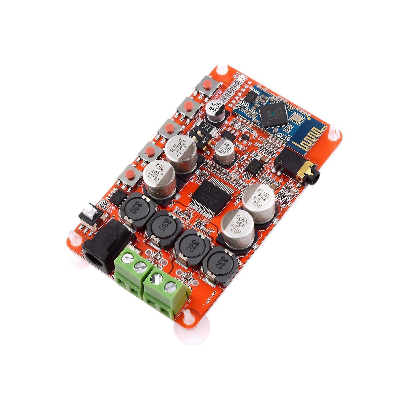 Bluetooth Audio Receiver Board for Wireless Audio Streaming, 4.0 Digital Amplifier, Iron Finish, Compatible with Various Devices