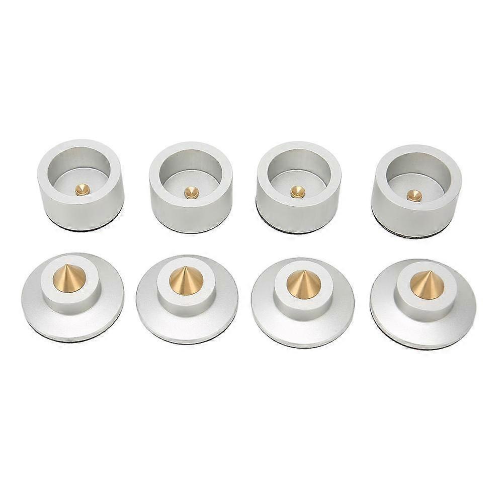 4 Set Aluminum Alloy Speaker Spike Isolation Stand with Shock Absorption and Slip Resistance for CD Players and Speakers
